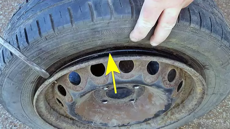 A Broken Tyre Bead (The Tyre is Off the Rim)