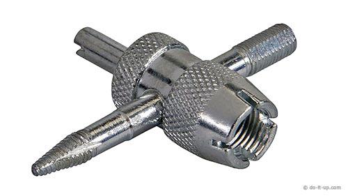 A 'Schrader' Type Valve Core Removal Tool (with Multiple Features)