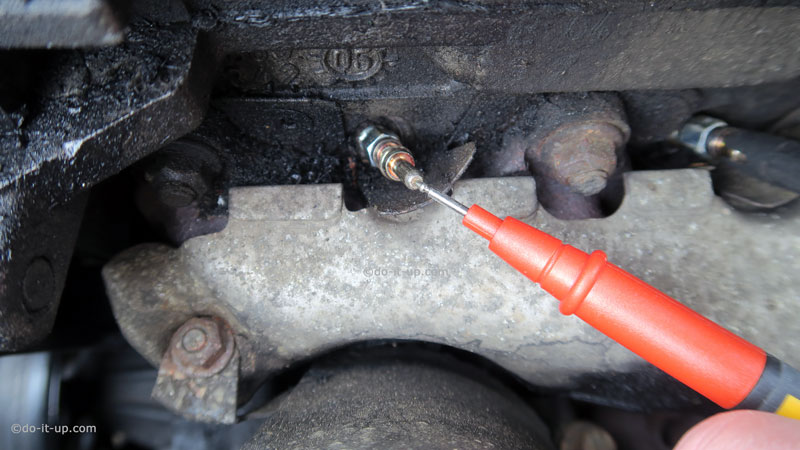 Testing Glow Plugs - Where to Connect a Multimeter (When Fitted)