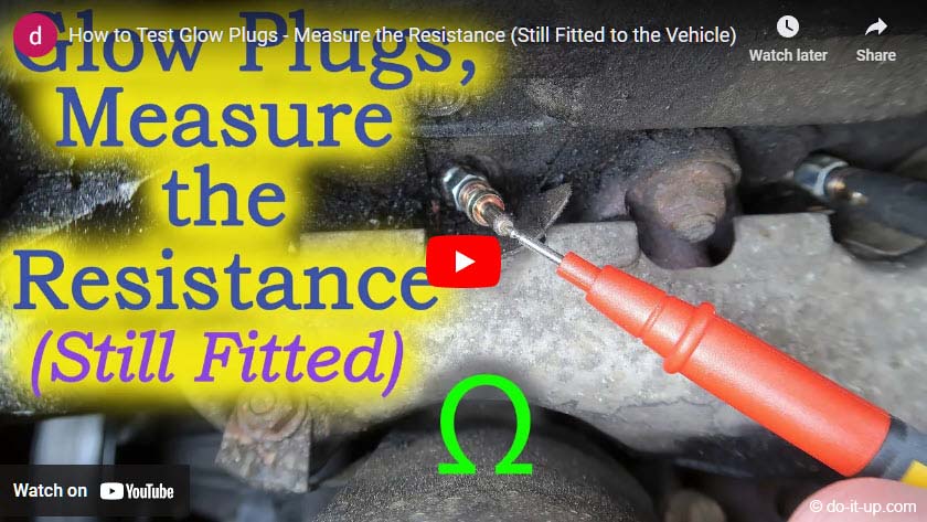 How to Test Glow Plugs Whilst Still Fitted to the Vehicle
