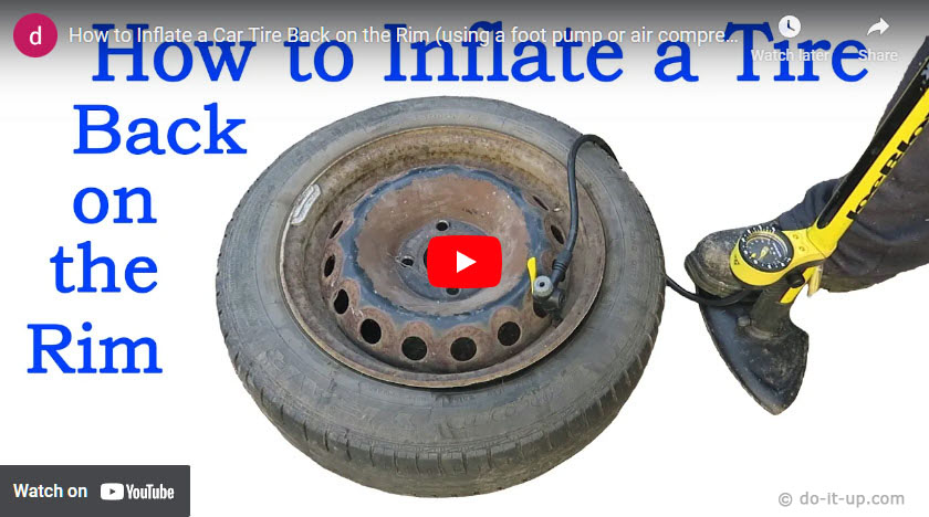 How to Inflate a Car Tire Back on the Rim
