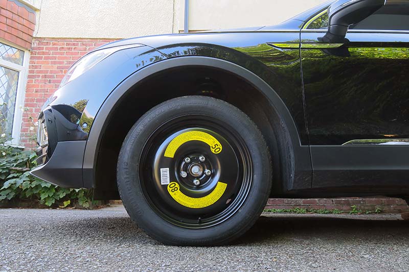 A Space Saver Spare Wheel Fitted to a Vehicle