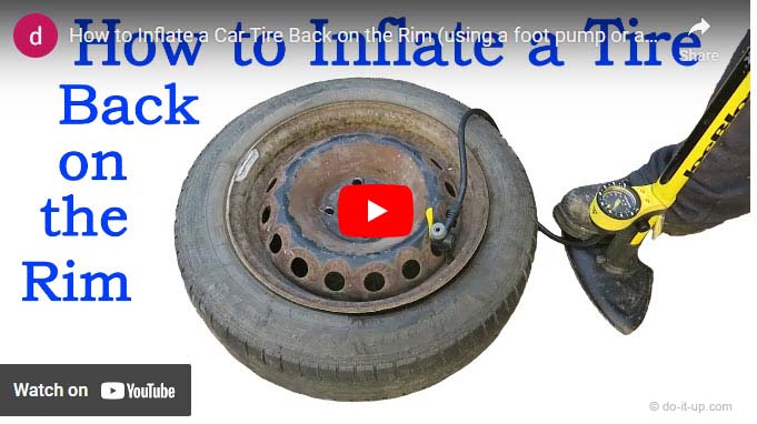 How to Inflate a Tyre Back onto the Rim
