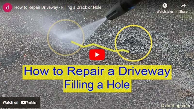 How to Repair Driveway - Filling a Crack or Hole (Video)