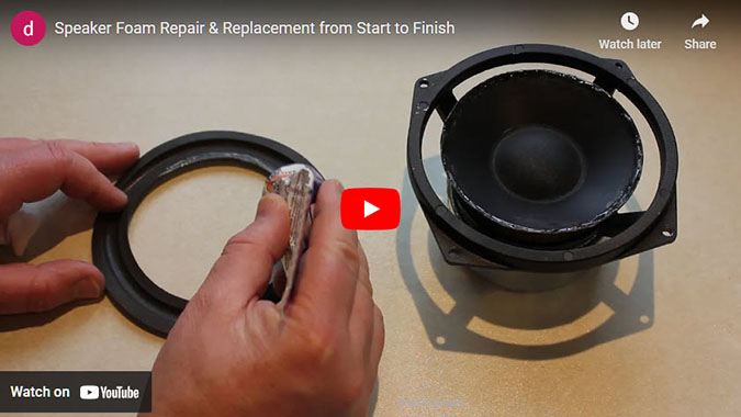 How to Replace the Speaker Foam Surround From Start to Finish