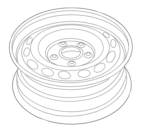 A Steel Spare Wheel Rim (minus it's tyre)