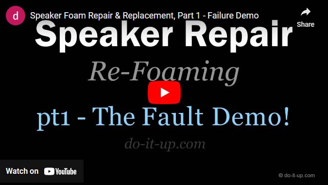 Speaker Repair Part 1 - The Fault Demo