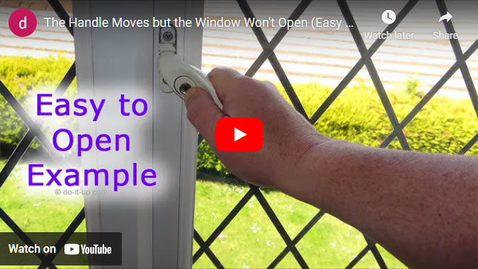 The Handle Moves but the Window Won't Open (Easy to open example)