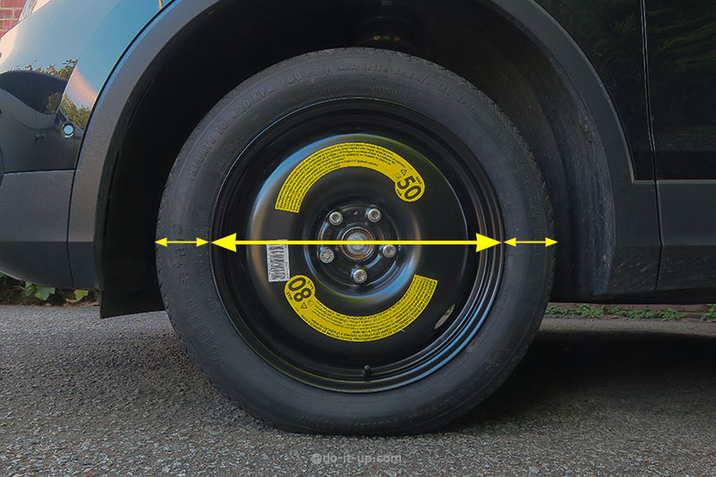 The Wheel Diameter (A Space Saver Spare Wheel)