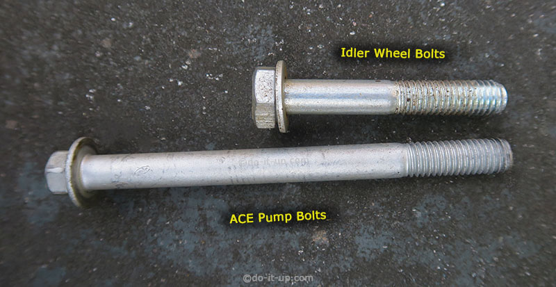 Land Rover Discovery 2 ACE (Active Cornering Enhancement) System - The Hydraulic Pump Bolts vs the Replacement Idler Pulley Wheel Bolts